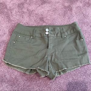Refuge- Olive Jean Shorts (Size 2)